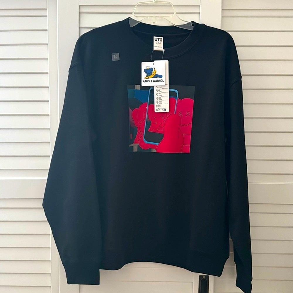 Uniqlo Kars & Warhol NWT, black sweater, size S, Unisex